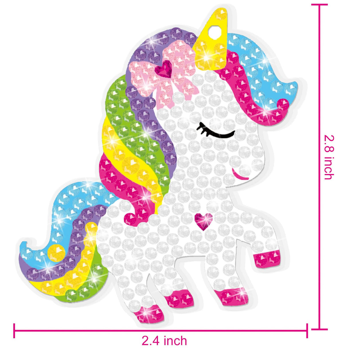 BANBBUR Arts and Crafts for Kids Ages 8-12,5PCS Double Sided Diamond Art Keychains,5D Gem Art for Kids Ages 4-8 Girls Birthday Gifts, BAKY5 BANBBUR