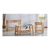 CASTLECREEK Log Coffee Table, Rustic Natural Weathered Look Wooden Rectangular Center Tables for Living Room CASTLECREEK