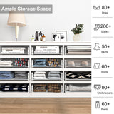Vibe & Dine White Dresser 12 Drawer, Modern Long Dresser for Bedroom, Wood Chest of Drawers with Wide Storage for Living Room Vibe & Dine