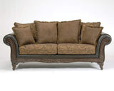 Roundhill Furniture San Marino 2-Tone Fabric Sofa, Chocolate Roundhill Furniture