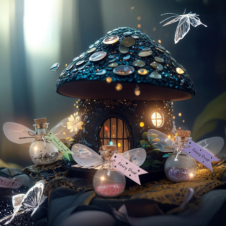 Jinei 262 Pieces Mystery Potion Craft Kit with 36 Magic Witch Potion Bottles Fairy Wing DIY Magic Fairy Bottle Set for Christmas Decorations Birthday Creative Gift Filling Supplies Jinei