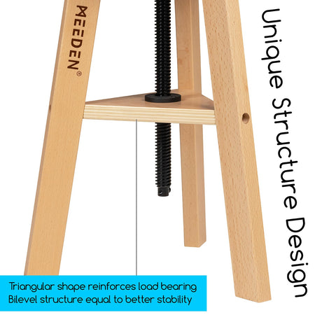 MEEDEN Wooden Drafting Stool with Adjustable Height, Artist Stool,Office Studio Stool, Up to 220 Lbs,German Beech Wood, Perfect for Artists Studio,Home Use,Kitchen,Bars MEEDEN