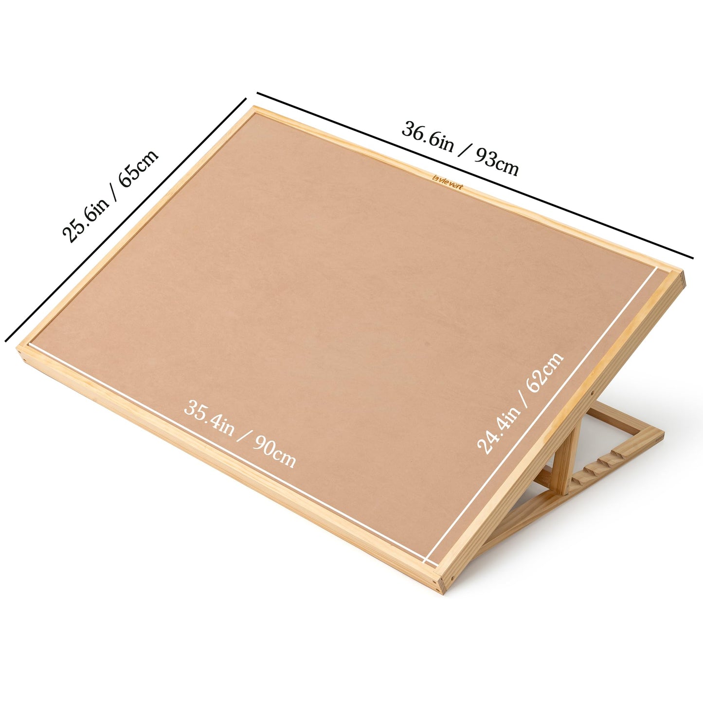 Lavievert Adjustable Jigsaw Puzzle Board with Wooden Cover, 5-Tilting-Angle Puzzle Easel for Adults, Portable Puzzle Table with Non-Slip Surface for Games Up to 1500 Pieces - WoodArtSupply