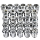 ER32 Collet Set 26PCS ER32 Spring Collet Set CNC Engraving Milling Lathe Chuck Tool 1/32-13/16 Inch for CNC Engraving Machine & Milling Lathe Tool Workholding Engraving Collets HOZLY