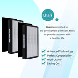 Replacement HEPA A2 Size Filter, Compatible with Filtrete Room Air Purifier Devices FAP-C02-A2, FAP-C03-A2, FAP-T03-A2, Part #1150101, 2 Pack LHARI