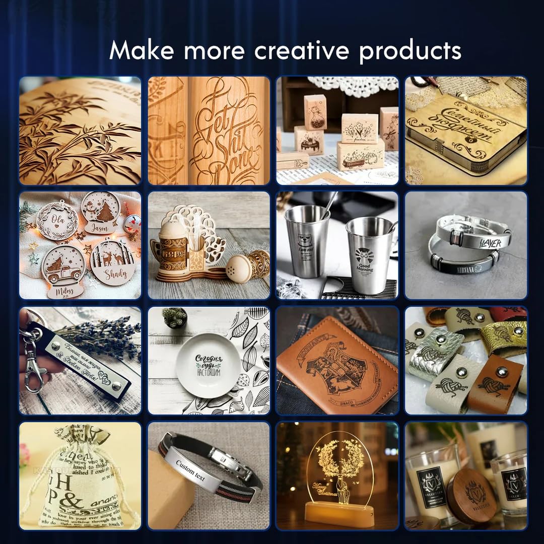 24W Laser Engraver, 24000mW Output Laser Cutter Machine, High Accuracy Laser Engraving Machine for Personalized Gifts, Wood and Metal, Acrylic,Paper, Glass,and Leather, Laser Class ii ALLADINBOX