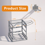 Power Tool Organizer Wall Mount, Lawn Tool Storage Rack for Leaf Blower, Weed Eater, Battery, Charger - Yard Tool Storage Organizer with Storage Hook for Hanging Basement Garage Trimmer/Tool(Gray) Jolensoy