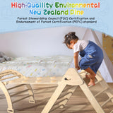 CMFYDAILY Large Pikler Triangle Set, 5 in 1 Foldable Baby Climbing Gym Indoor Montessori Climbing Set Wooden Toddler Climbing Toys with Arch, Ramp, Ladder CMFYDAILY