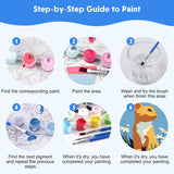 NEWENMO 4 Pack Paint by Number for Kids with Wooden Frame, Cute Rabbit, Cat, Dog Paint by Numbers for Kids Ages 8-12, Animal, DIY Acrylic Oil Painting for Beginners for Home Wall Decor 8X8 inch NEWENMO