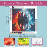 AMORARS Wolf Diamond Painting Kit for Adults, Animal Diamond Art Beginners - DIY Full Diamond Dot Gem Art Paintings, Suitable Gifts, and Home Decoration Crafts, 12x12Inch AMORARS