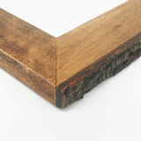 IKEREE 8x10 Picture Frames with Bark Edges, Rustic Wood Photo Frame for Tabletop or Wall Display, Natural Brown. IKEREE