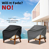 KylinLucky Patio Furniture Covers Waterproof for Chairs, Lawn Outdoor Chair Covers Fits up to 32 W x 37 D x36 H inches 2 Pack Black KylinLucky