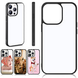 Flutesan 6 Pieces Sublimation Phone Case Covers Thermal Blank Printable Cell Phone Cases for DIY Customized Black Edge Cover Heat Transfer Press Phone Case (Compatible with iPhone 13pro) Flutesan