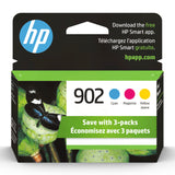 HP 902 Cyan, Magenta, Yellow Ink Cartridges (3-pack) | Works with HP OfficeJet 6950, 6960 Series, HP OfficeJet Pro 6960, 6970 Series | Eligible for Instant Ink | T0A38AN HP