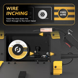 TOOLIOM 135A MIG Welder Flux Core 110V MIG Welder Gasless Flux MIG/Lift TIG/Stick 3 in 1 Welding Machine IGBT DC Inverter with LCD Display TOOLIOM