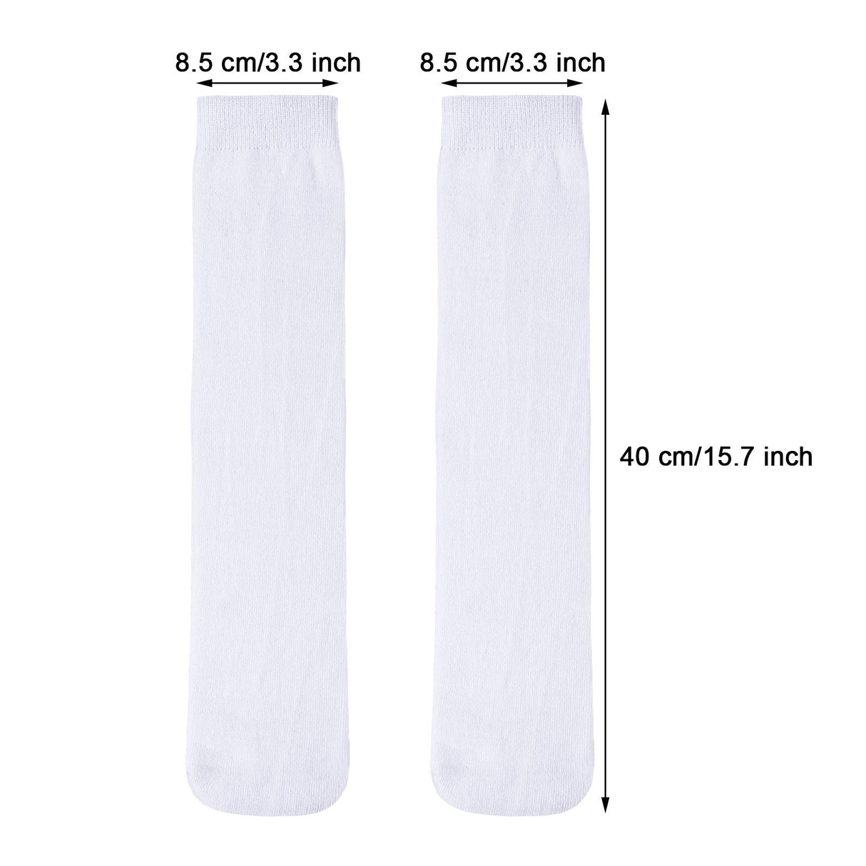 Geyoga 8 Pairs Blanks White Sublimation Socks 15.7 Inch Personalized Printable Polyester Socks Athletic Socks for Men Women Winter People DIY Gifts Personalized Socks Decoration Party Favors Geyoga