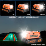 Battery Adapter for Black and Decker 20v Lithium Battery USB Phone Charger, Led Work Light with Dual USB Charger and 12v DC Port,Power Source Supply for 14.4-20v Max Lithium-Ion Battery Taingwei
