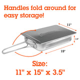 Camerons Original Stovetop Smoker - Smoker Box Gift Set w/Oak, Apple, Hickory Wood Chip Pints & Recipes - Indoor Outdoor Use on Any Heat for Smoking Meats, Veggies & Seafood - Grilling Gift for Men Camerons