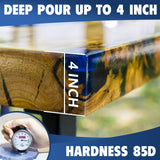 Deep Pour Epoxy Resin 4.5 Gallon, 2 to 4 Inch Depth Clear Epoxy Resin Kit, Bubble Free, Low Odor 2:1 Casting Resin for Table Top, Countertop, River Table, Wood Filler, Bar Top Shabebe