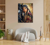 American Native Woman and Horse Paint by Numbers Kit for Adults, 16"x20" Canvas Painting Kit for Beginners, Modern Aesthetic DIY Paint by Number on Canvas for Home Wall Decor 183 Generic