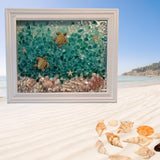 Sea Glass Art Kits, 2024 New Sea Glasss Resin Art Kits for Adults, DIY Mosaic Glass Kits, Mosaic Kits for Adults Resin Beach Art Kit for Home Decoration, Bookshelf, Office, Windowsill (G) Generic