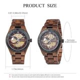 BOBO BIRD Mens Wood Watches Skeleton Mechanical Wooden Watch Lightweight Luxury Wristwatches with Natural Wood Band of Limited Edition Collection for Men (red) BOBO BIRD