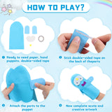 12 Pieces DIY Hand Puppets Making Kit Felt Sock Creative Art Craft Making Your Own Puppets Colorful Pompoms Wiggle Googly Eyes Storytelling Role Play Party Supplies Yaveron