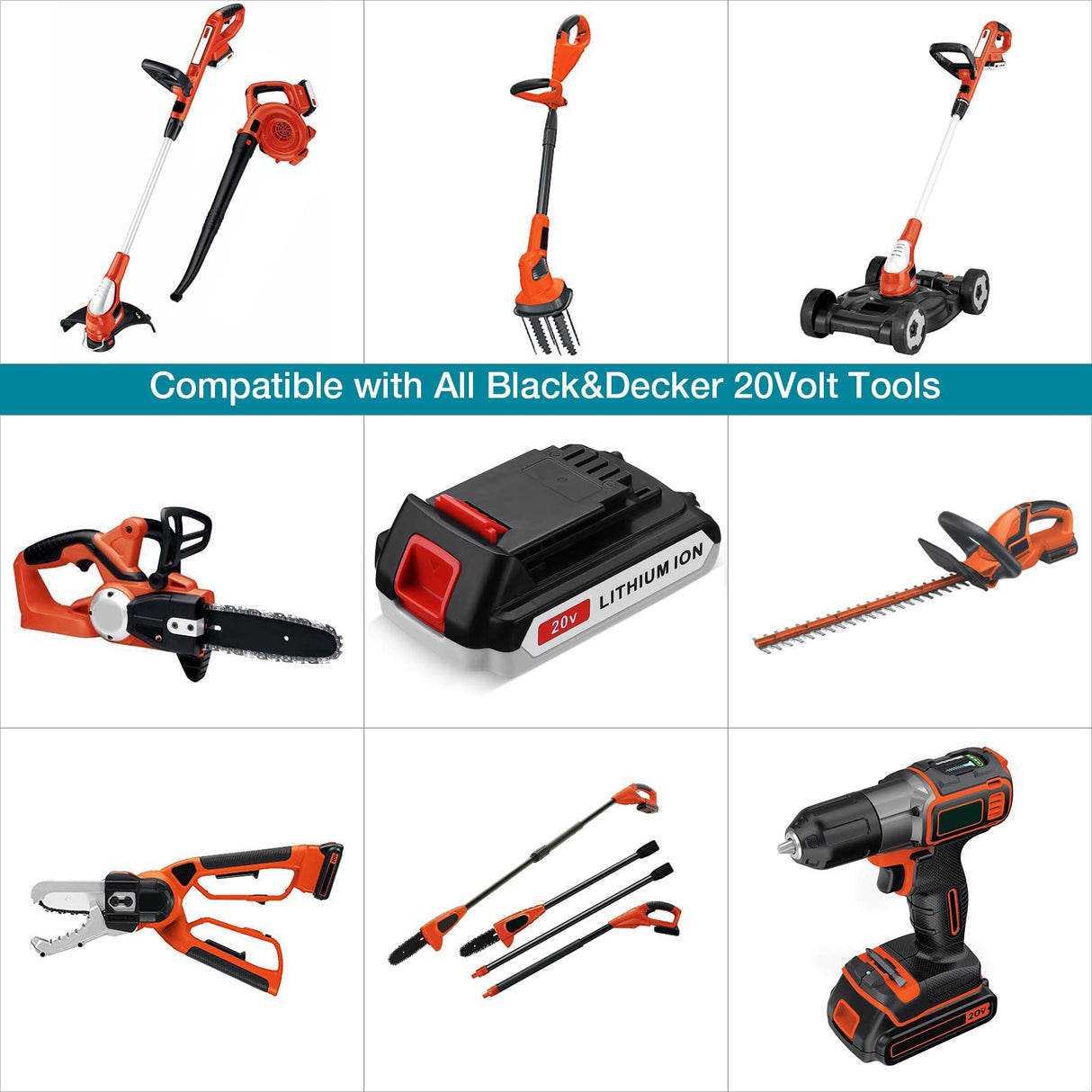 ORHFS Upgraded 2 Pack 20v Max 3600mAh Replace Battery for Black and Decker,LBXR20 Replacement Battery LB20 LBX20 LBX4020 Extended Run Time Cordless Power Tools Series ORHFS