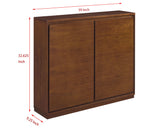 LKTART Mid Century Modern Sideboard Buffet Cabinet, Narrow Walnut Sideboard,Wood Storage Cabinet Credenza with 2 Doors for Living Room, Kitchen, Entryway, Hallway(9.25" D*39" L) LKTART