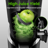 Cold Press Juicer, Amumu Slow Masticating Machines with 5.4" Extra Large Feed Chute Fit Whole Fruits & Vegetables Easy Clean Self Feeding Effortless for Batch Juicing, High Juice Yield, BPA Free 250W Amumu