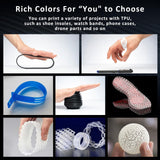 XZN TPU 95A Filament 1.75mm, Soft 95A Flexible 3D Printer Filament, 1KG Spool (2.2 lbs), Dimensional Accuracy +/- 0.02 mm, Vacuum Sealed, Excellent Layer Adhesion, Fits Most FDM Printers (TPU Black) XZN