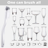 5 Piece Cleaning Dish Scrub Brush Kitchen Sink Bathroom Brushes, Household Pot Pan Dishwasher Edge Corners Grout Deep Cleaning Brush with Stiff Bristles (White and Black) Patelai