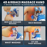 HealthRelife 4D Massage Chair Full Body, 166° Flexible Track, 18 Modes, 11Technique, 36 Airbag Massage, with Yoga Stretch, Foot Massage, Zero Gravity Massage Recliner（Black） HealthRelife