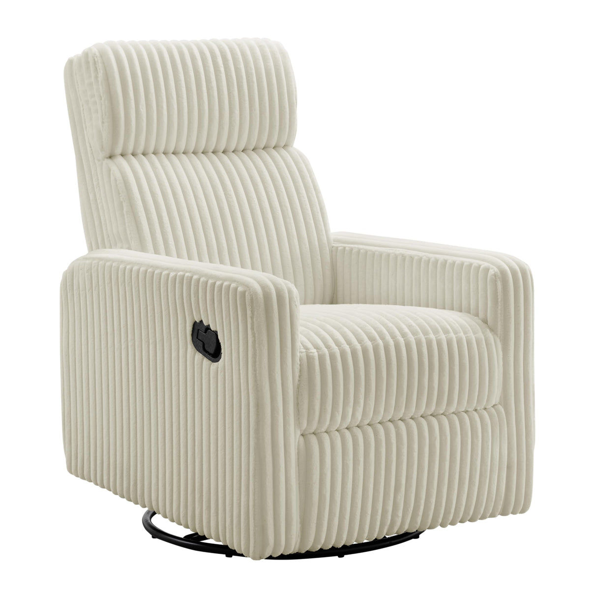 Oxford Baby Layton Glider/Recliner Nursery Chair, Corduroy Pearl White Oxford Baby