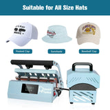PlanetFlame Tumbler and Hat Heat Press Machine, 2-in-1 Combo Machine for Cup and Cap with Gloves and High Temp Heat Resistant Tape for 11oz-30oz Sublimation Tumbler and All Caps, Blue PlanetFlame