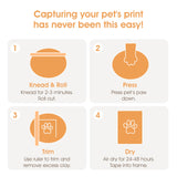 Pearhead Pet Paw Print Photo Frame With Clay Imprint Kit - Pawprint Making Kit and Photo Display for Cats and Dogs, No-Mess Pawprint Memorial, Gift For Pet Owner, Espresso Pearhead