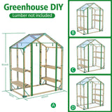 Walk in Greenhouse, 65x39x81 inch Green House for Plants, Include Greenhouse Kit and Greenhouse PVC Cover, Portable Greenhouses for Outdoors Winter MOFEEZ