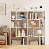 IFANNY Bookshelf, 48’’ Tall Bookcase with 8 Cubes, Small Bookshelf with Storage, Geometric Display Shelf, Wooden Bookshelves & Bookcases, Book Shelves for Bedroom, Living Room, Study (White) IFANNY