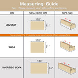 MEETSKY Couch Cover for 3 Cushion Couch Sofa Furniture Protector Sofa Covers Chenille Sectional Couch Covers for Pets Oversized Couch Cover Recliner Sofa Love Seat Covers, 91" x 118", White MEETSKY