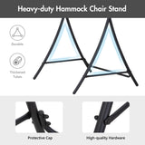 ANOW Hanging Swing Chair with Stand Included, Heavy Duty Hammock Chair with Stand and Removable Padded Cushion, Max 330 Lbs, Dark Grey ANOW