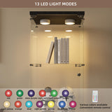 Beauty4U Glass Display Cabinet with Light, 4 Shelves, Curio Cabinets for Living Room, Bedroom, Office, Black Floor Standing Glass Bookshelf, Quick Installation Beauty4U