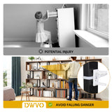 DWVO Geometric Bookshelf, 5-Tier Bookshelf S-Shaped Bookshelves, Industrial Geometric Bookcase Freestanding Multifunctional Storage Shelving for Living Room Home Office, Retro Brown DWVO