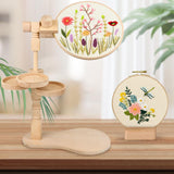 embhand Embroidery Hoop Stand Adjustable - Rotated Embroidery Frame Stand with 6'' 8'' Embroidery Hoops and 3pcs Bowls for Needlework Supplies, Embroidery Hoop Holder, Embroidery Stands for Hand Work embhand