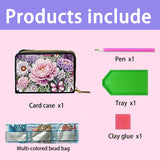JZHYOAN DIY Diamond Art Credit Card Holder for Woman, Small Wallet Coin Purse Keychain Zipper Business Anti-demagnetization Card Holder Wallet Family Adult Man JZHYOAN