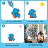 Window Paint Art, 36 Suncatchers Double Craft Kit for Kids – Children’s Make Your Own Fun Suncatcher Set Suction Cups DIY Car & Mirror Arts Crafts Children CAPKIT