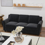 Bonzy Home 80.7" Black Couch, 3 Seater Sofa for Living Room, Modern Comfy Couches with Thick Cushion for Home Apartment Office Bonzy Home