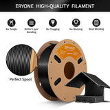 ERYONE ASA Filament 1.75mm UV&Weather Resistant, ASA 3D Printing Filament Perfect for Printing Outdoor Functional Parts, 1kg (2.2 lbs)/Spool, Black ERYONE