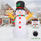 GOOSH 5 FT Christmas Snowman Inflatable Decoration Blow Up Snowman Outdoor Christmas Yard Decoration with Branch Hand Blow Up Holiday Indoor Outdoor Party Garden Yard Decoration GOOSH