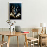 MBNTJHT Dragon Paint by Numbers Kit for Adults,Black Dragon and Book Paint by Number Kits with Brushes for Adults Beginner,DIY Unframed Oil Painting Kits for Home Wall Decor 16x20 Inch. MBNTJHT