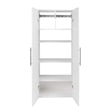 HangUps Large Storage Cabinet, 30", White Prepac